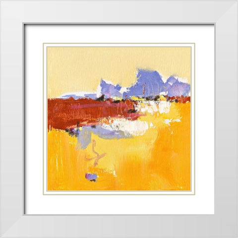 Ohne Titel XV White Modern Wood Framed Art Print with Double Matting by Groenhart, Jan