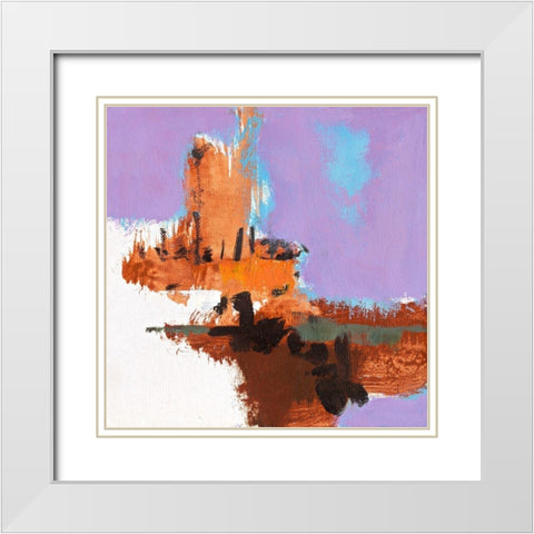 Ohne Titel XVI White Modern Wood Framed Art Print with Double Matting by Groenhart, Jan