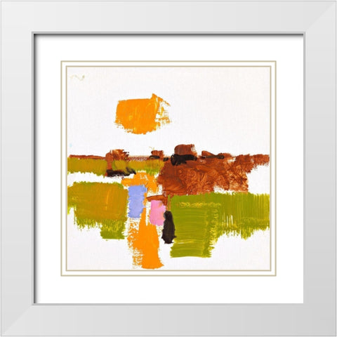 Ohne Titel XVIII White Modern Wood Framed Art Print with Double Matting by Groenhart, Jan