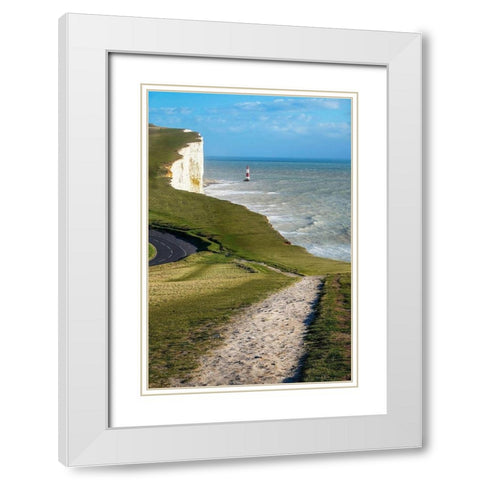 Beachy Head White Modern Wood Framed Art Print with Double Matting by Copeland, Gill