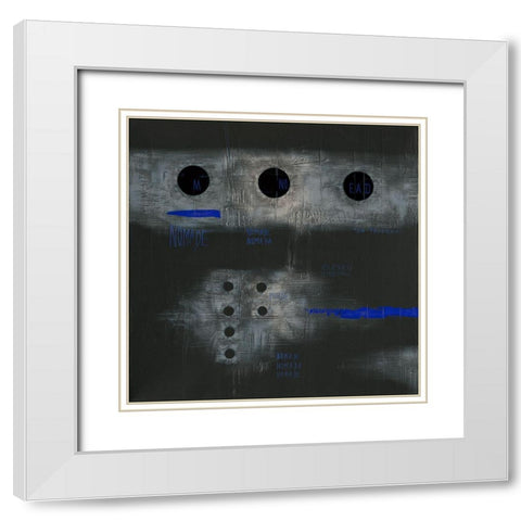 Nomada - Diptyque I White Modern Wood Framed Art Print with Double Matting by Becam, Carole