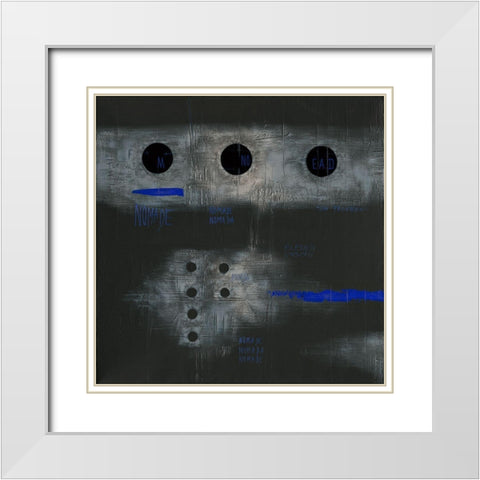 Nomada - Diptyque I White Modern Wood Framed Art Print with Double Matting by Becam, Carole