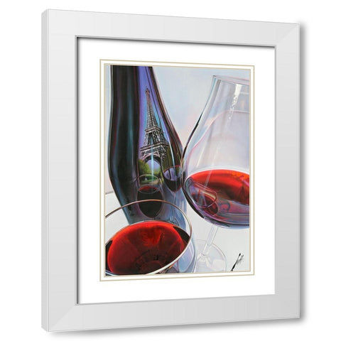 Reflets de France 2019 White Modern Wood Framed Art Print with Double Matting by Heneuy, William