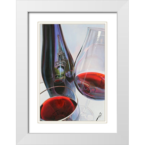 Reflets de France 2019 White Modern Wood Framed Art Print with Double Matting by Heneuy, William