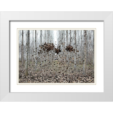 Pause Número I White Modern Wood Framed Art Print with Double Matting by Vallinas Prieto, Miguel