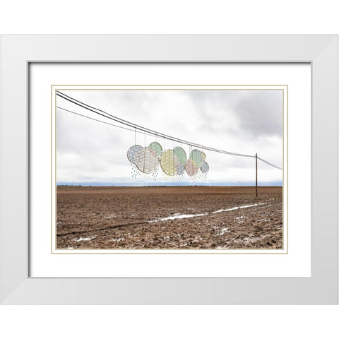 Pause Número III White Modern Wood Framed Art Print with Double Matting by Vallinas Prieto, Miguel