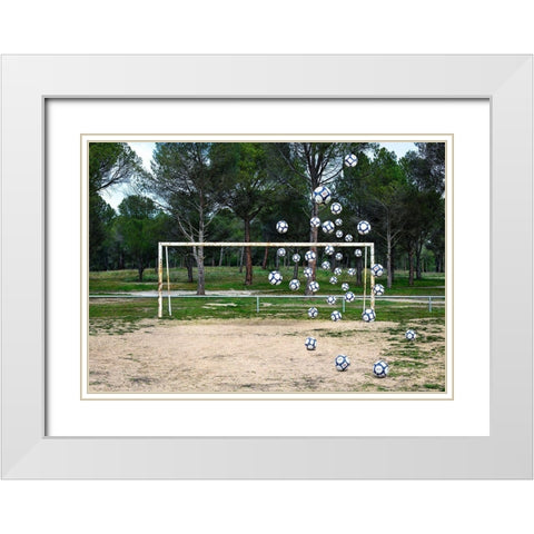 Pause Número IV White Modern Wood Framed Art Print with Double Matting by Vallinas Prieto, Miguel