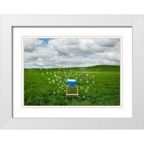 Pause Número VIII White Modern Wood Framed Art Print with Double Matting by Vallinas Prieto, Miguel