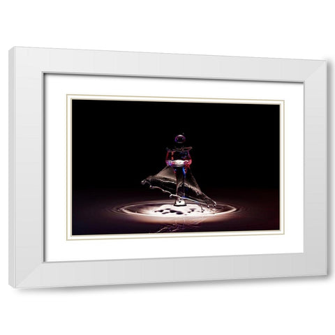 Dancer I White Modern Wood Framed Art Print with Double Matting by Sanchez, Manuel
