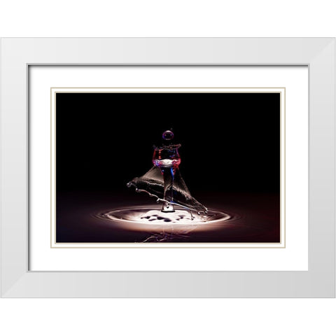 Dancer I White Modern Wood Framed Art Print with Double Matting by Sanchez, Manuel