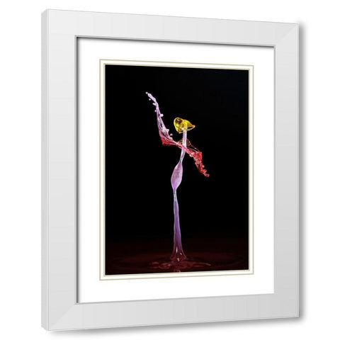 Dancer II White Modern Wood Framed Art Print with Double Matting by Sanchez, Manuel