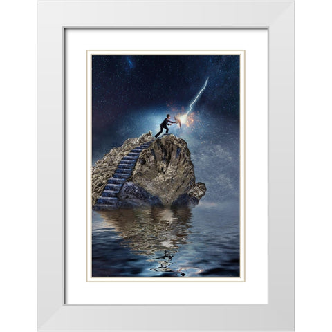 The Gemstonewalker White Modern Wood Framed Art Print with Double Matting by Hillert, Peter