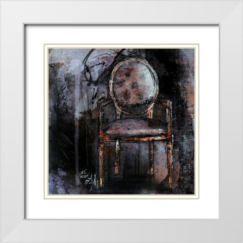 Fauteuil IV White Modern Wood Framed Art Print with Double Matting by Ducret, Patrice