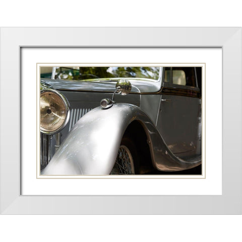 Classic Car I White Modern Wood Framed Art Print with Double Matting by Hillert, Peter
