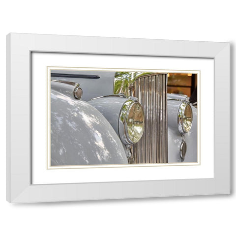 Classic Car II White Modern Wood Framed Art Print with Double Matting by Hillert, Peter