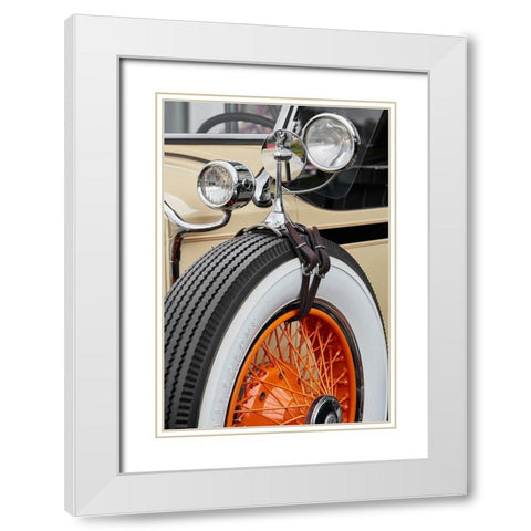 Classic Car IV White Modern Wood Framed Art Print with Double Matting by Hillert, Peter
