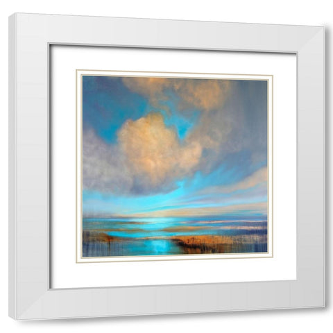 Kleines Gluck White Modern Wood Framed Art Print with Double Matting by Schmucker, Annette