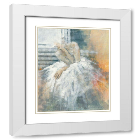 Light White Modern Wood Framed Art Print with Double Matting by Declercq, Huguette