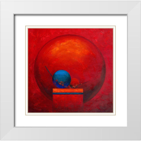 Bien etre …  White Modern Wood Framed Art Print with Double Matting by TRIKI