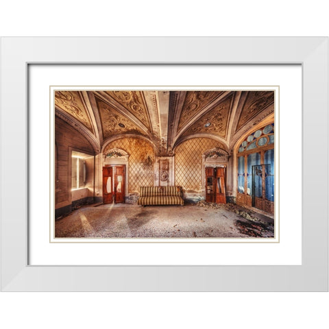 Whats Left Behind White Modern Wood Framed Art Print with Double Matting by Haker, Matthias