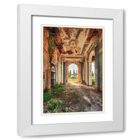 Terminus White Modern Wood Framed Art Print with Double Matting by Haker, Matthias