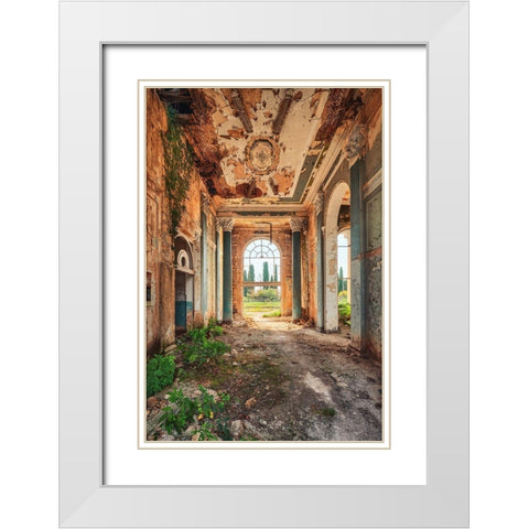 Terminus White Modern Wood Framed Art Print with Double Matting by Haker, Matthias