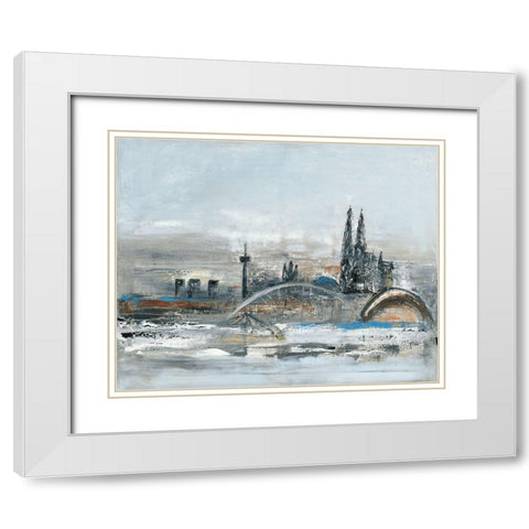 Koln White Modern Wood Framed Art Print with Double Matting by Arns-Muller, Monika