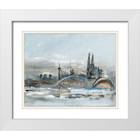 Koln White Modern Wood Framed Art Print with Double Matting by Arns-Muller, Monika