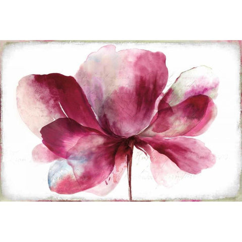 Lilya Red Black Modern Wood Framed Art Print with Double Matting by Jensen, Asia