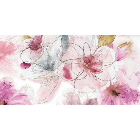 Pretty In PInk III Black Modern Wood Framed Art Print with Double Matting by Jensen, Asia