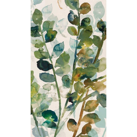 Fall Leaves II Black Modern Wood Framed Art Print by Jensen, Asia