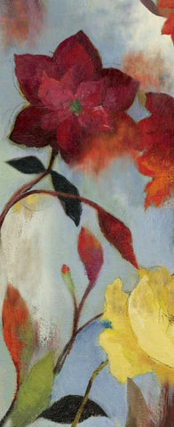 Floral Medley II - Mini White Modern Wood Framed Art Print with Double Matting by Jensen, Asia