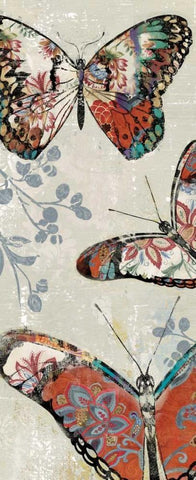 Flight of Fancy II - Mini White Modern Wood Framed Art Print with Double Matting by Jensen, Asia