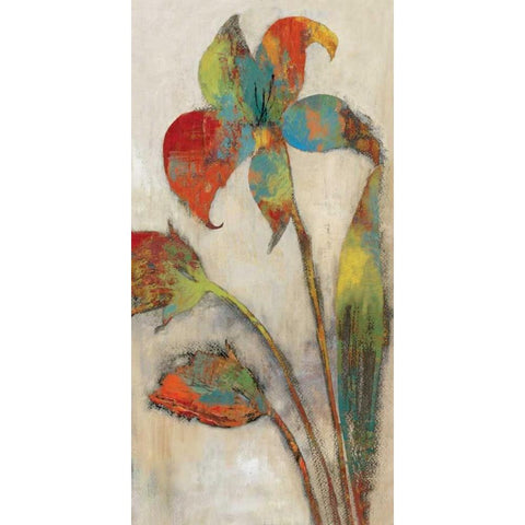 Tigerlilies II Black Modern Wood Framed Art Print with Double Matting by Jensen, Asia