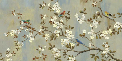 Conversation Black Ornate Wood Framed Art Print with Double Matting by Jensen, Asia