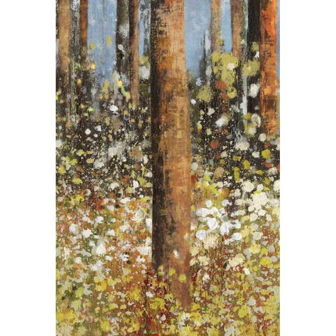 Field of Flowers II - mini Black Modern Wood Framed Art Print by Jensen, Asia