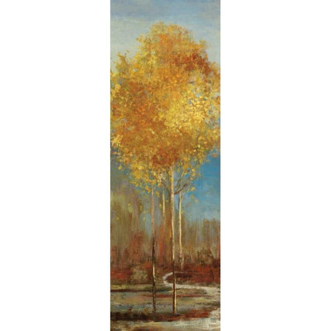 Gingko Tree I Black Modern Wood Framed Art Print with Double Matting by Jensen, Asia