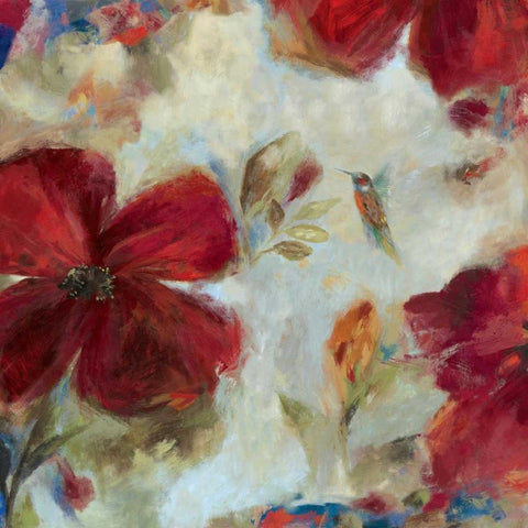 Hummingbird II White Modern Wood Framed Art Print with Double Matting by Jensen, Asia