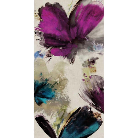 Midsummer Blooms I Black Modern Wood Framed Art Print with Double Matting by Jensen, Asia