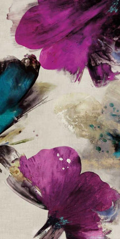 Midsummer Blooms II White Modern Wood Framed Art Print with Double Matting by Jensen, Asia