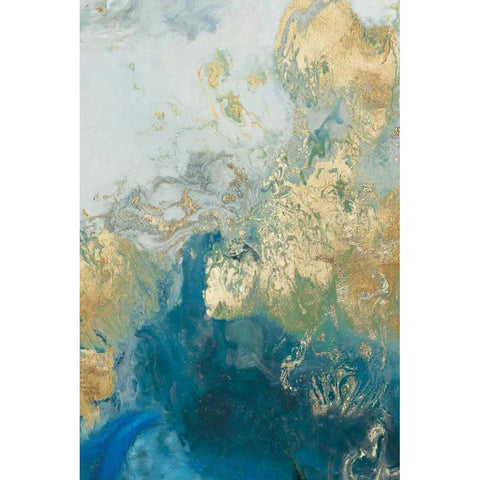 Ocean Splash II White Modern Wood Framed Art Print by PI Galerie