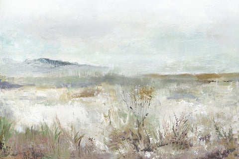 Field Wind White Modern Wood Framed Art Print with Double Matting by Pearce, Allison