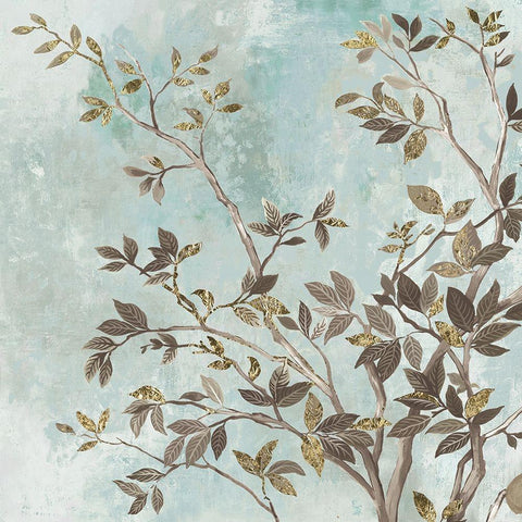 Branching Tree I White Modern Wood Framed Art Print with Double Matting by Pearce, Allison