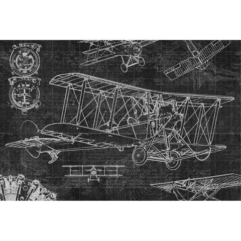 Vintage Aviation II White Modern Wood Framed Art Print by Selkirk, Edward