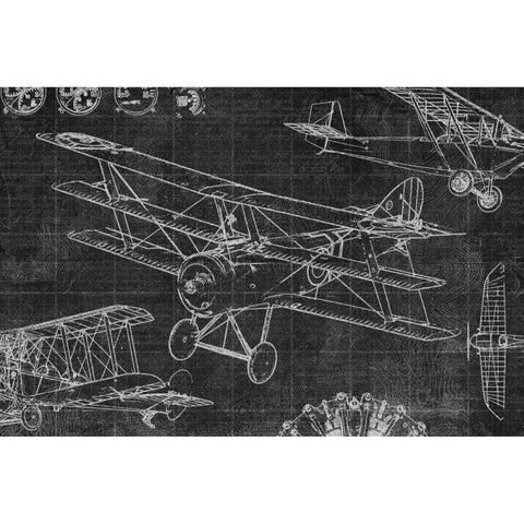 Vintage Aviation III White Modern Wood Framed Art Print by Selkirk, Edward