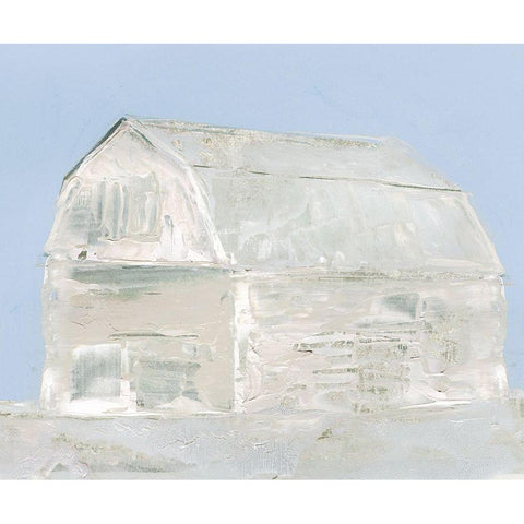 Winter Barn II Black Modern Wood Framed Art Print by Stellar Design Studio