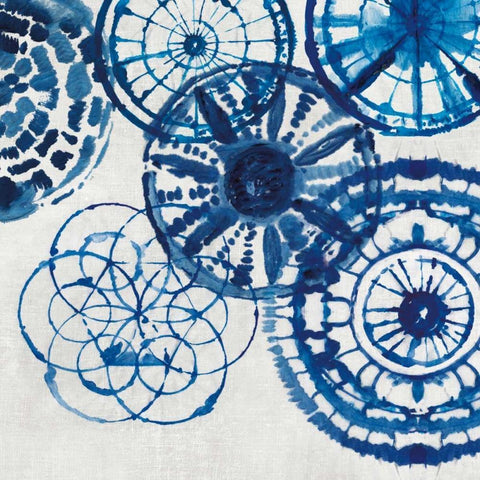 Shibori Rings II Black Modern Wood Framed Art Print by Wilson, Aimee