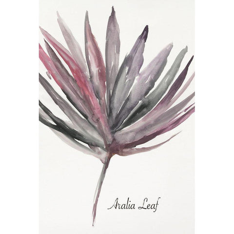 Aralia Leaf Black Modern Wood Framed Art Print by Wilson, Aimee