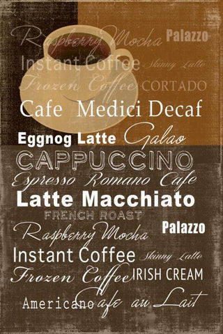 Cafe Collection - Mini White Modern Wood Framed Art Print with Double Matting by Wilson, Aimee