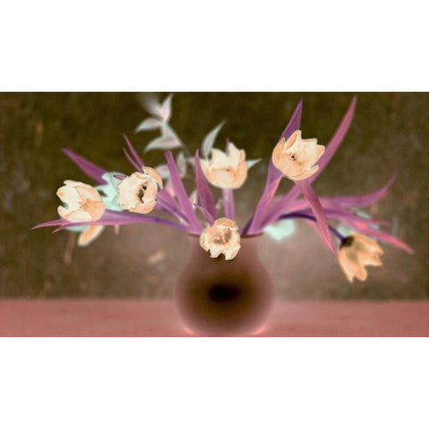 Floral Color - 19 White Modern Wood Framed Art Print by Blaustein, Alan